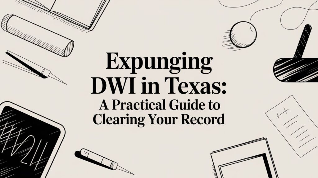 Expunging DWI in Texas guide, practical steps to clear your record, legal resources and advice.